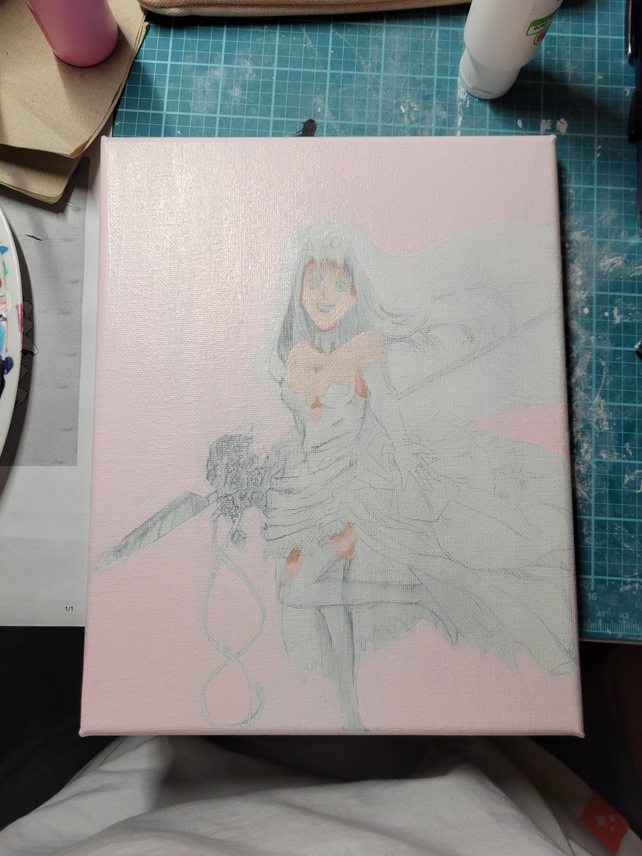 Bloobbutt's tweet photo. Paint Zero Two for a friend... this is hard asf lol https://t.co/tURJBJcvQ7