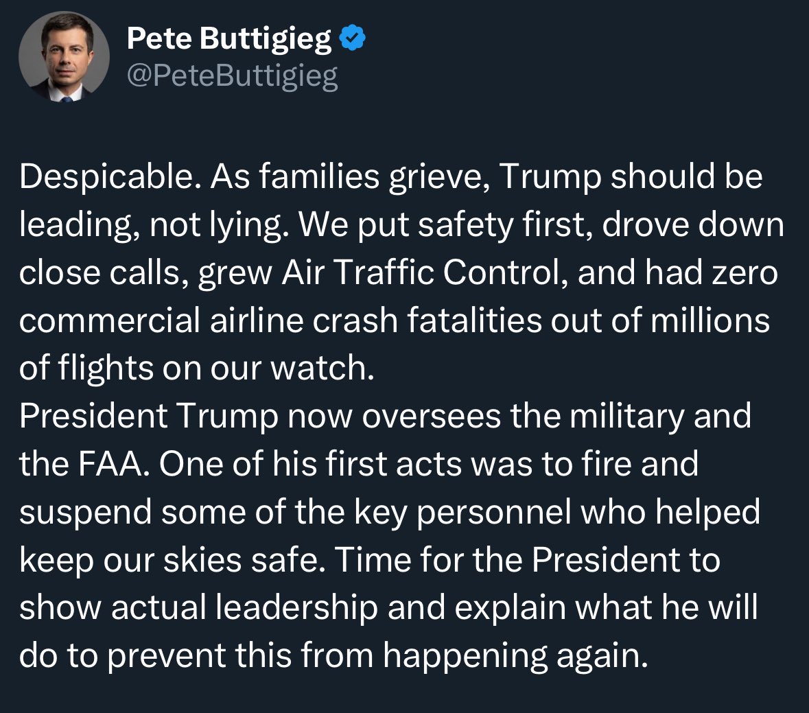 BREAKING: Pete Buttigieg just said exactly what needed to be said in this moment. We need real leadership.