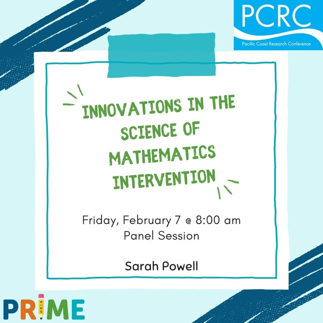 Heading to #PCRC2025? Join me next Friday for a talk about math interventions with Marcia Barnes and Lynn Fuchs!