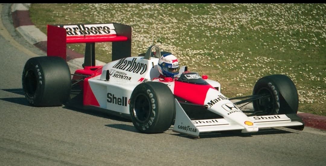 Alain Prost. Mclaren MP4/4 Honda Turbo. Pre-season test at Imola 1988. #F1
