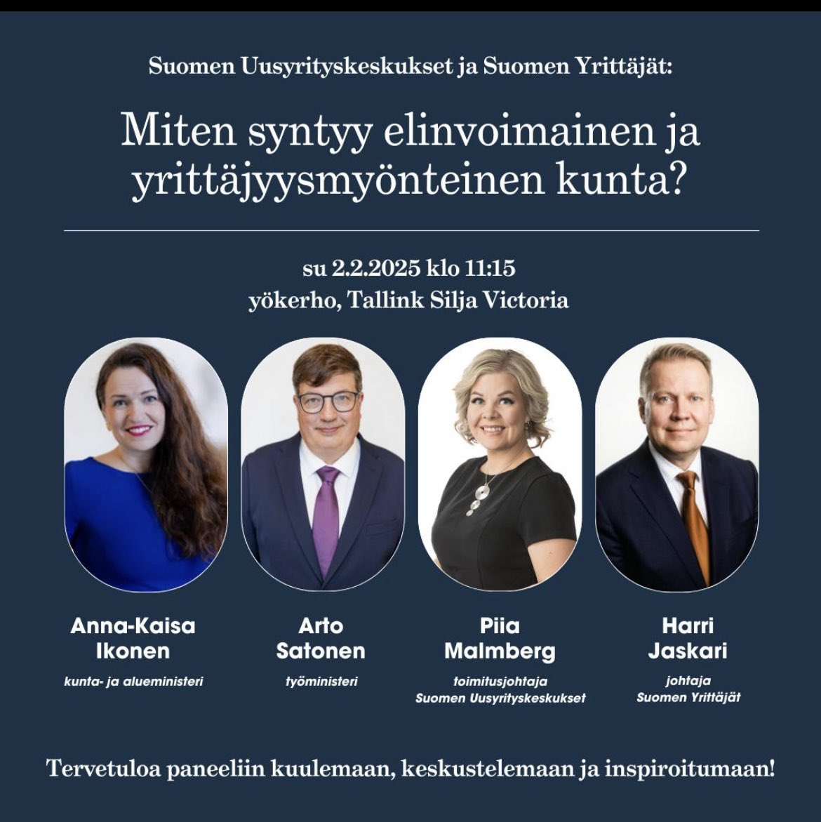 Sunnuntaina keskustellaan elinvoimasta ja yrittäjyydestä. <a href="/suomenyrittajat/">Suomen Yrittäjät</a>