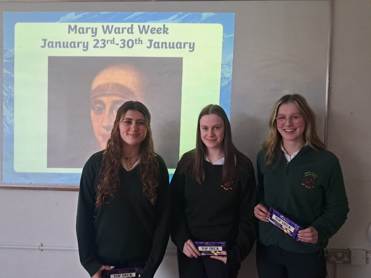 Loreto Fermoy Cork (@loretofermoy) on Twitter photo Winners of the 5th Year Mary Ward themed bingo, Melina Pyrovolaki, Leah O'Halloran, Grace Tobin. Absent from photo are Sarlota Sisovska and Isabel Lane.<a href="/mwi_ireland/">Mary Ward International - Ireland</a> <a href="/MaryWard_Centre/">MaryWardCentreTO</a> Winners of the 5th Year Mary Ward themed bingo, Melina Pyrovolaki, Leah O'Halloran, Grace Tobin. Absent from photo are Sarlota Sisovska and Isabel Lane.<a href="/mwi_ireland/">Mary Ward International - Ireland</a> <a href="/MaryWard_Centre/">MaryWardCentreTO</a>