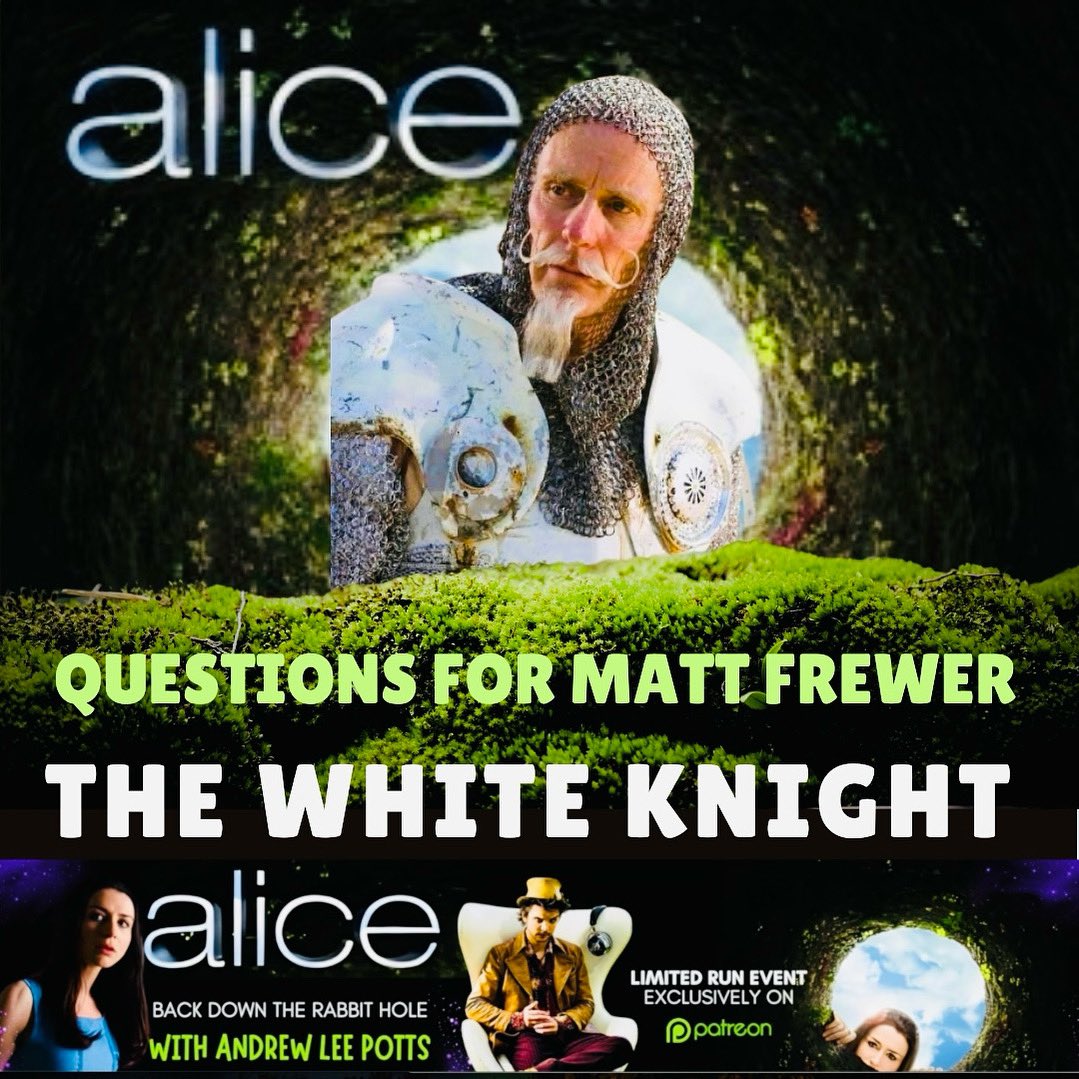 Very happy to say I will be interviewing the amazing actor Matt Frewer who starred as the WHITE KNIGHT opposite my Mad Hatter in SyFy’s ALICE! This will be screened over on my ‘Back Down The Rabbit Hole’ on Patreon. If you can any questions reply or DM me👍🏻patreon.com/ALICE_BACKDOWN…