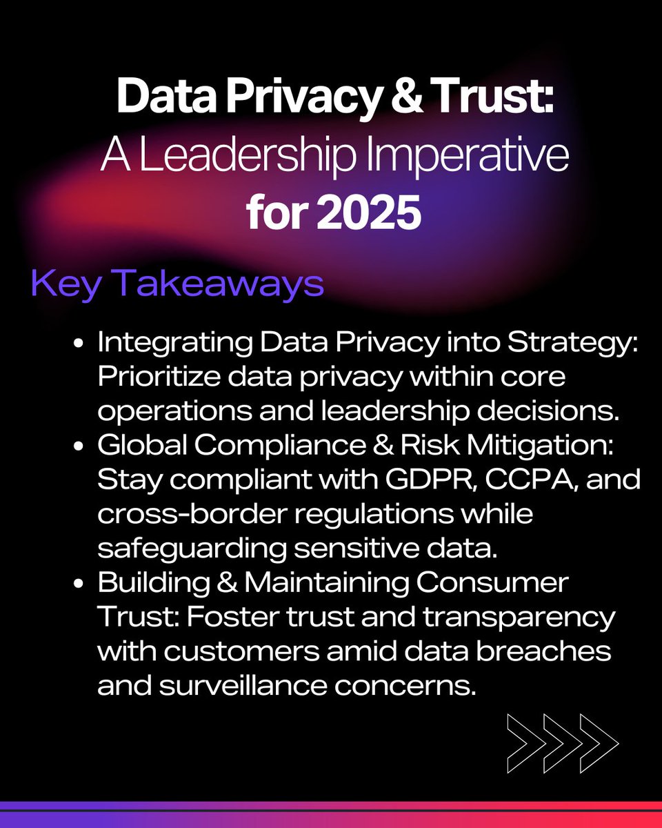 Tech_in_Motion's tweet image. There is still time to register! Join us TODAY at 1 PM CST for #DataPrivacy & Trust: A Leadership Imperative for 2025. Learn from top experts on GDPR, CCPA, and building trust in a fast-changing digital world.
hubs.la/Q034KyDP0
#TechinMotion #CyberSecurity #Leadership