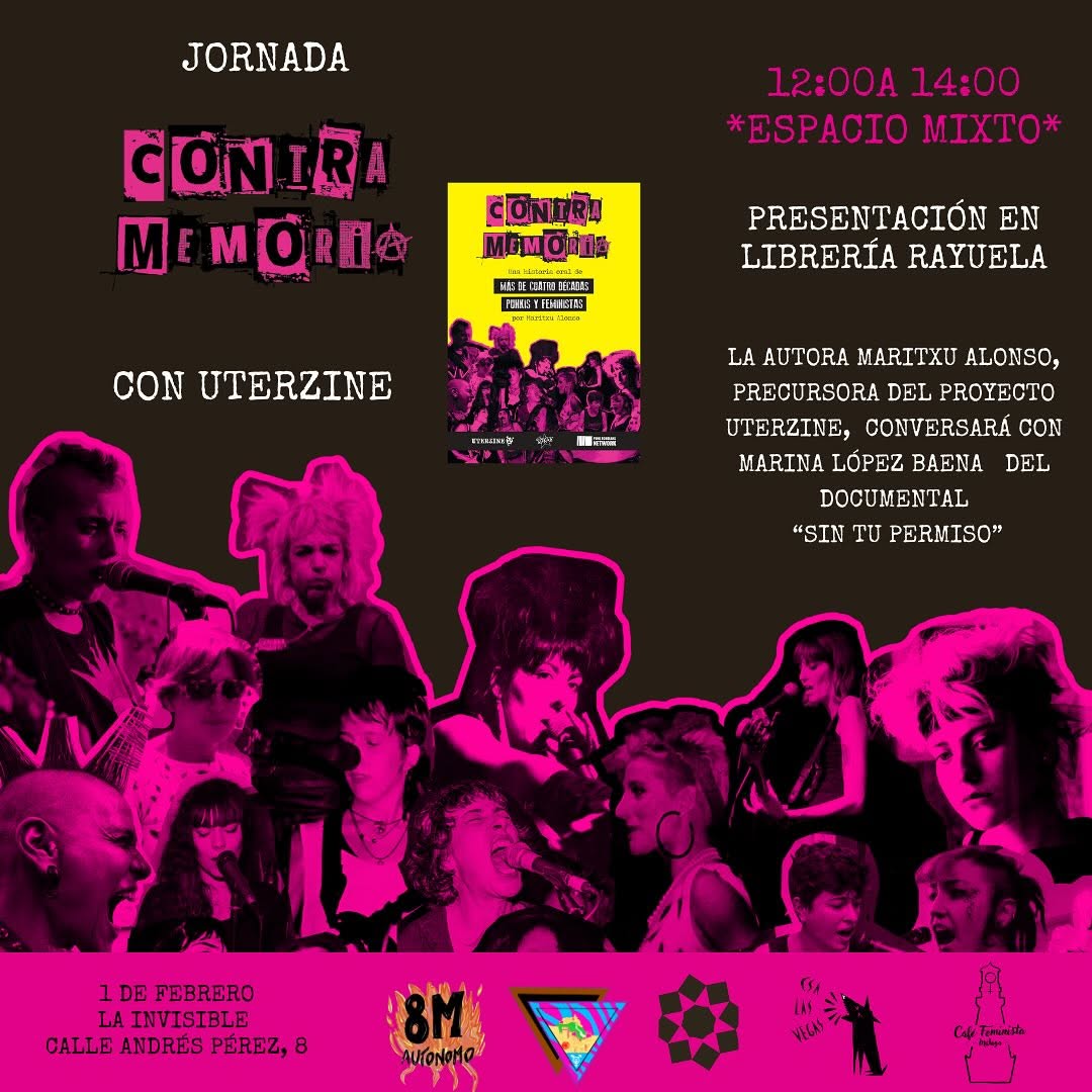 el_lokal's tweet image. 1 de febero. Presentación del libro Contramemoria en la Libreria Rayuela  de Málaga con Maritxu Alonso, Uterzine. Conversatorio con Marina López  Baena del documental &quot;Sin tu permiso&quot;. De 12 a 14 h. Espacio mixto.