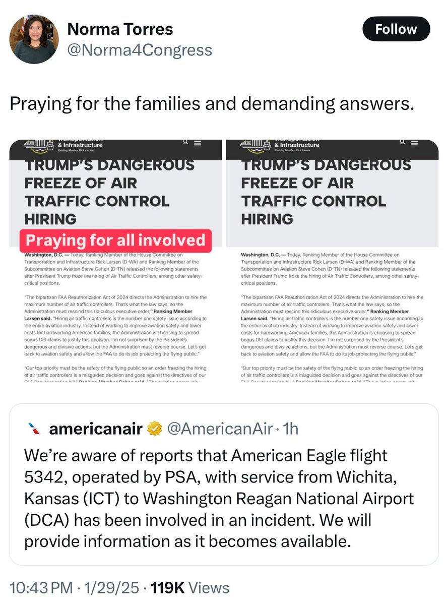 VanEyck1434's tweet image. @Norma4Congress 
Sweetheart, likely some of Biden’s #DEI_Hires as #TrafficControllers and #DEI_Soldiers flying that helicopter.