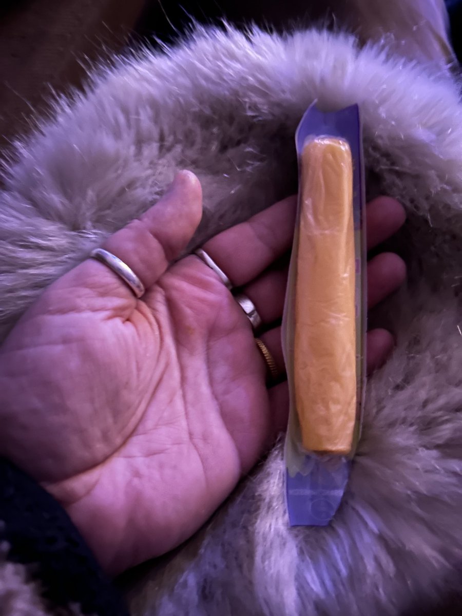 I can finally relate to those people who put an old coat on and find a fiver in the pocket cause I found a cheesestring in mine.  I do not have kids