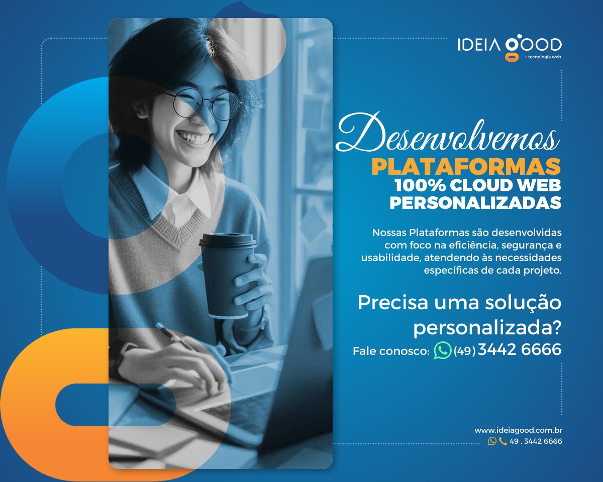 ideiagood's tweet image. Desenvolvemos Plataformas 100% cloud web personalizadas.

Nossas Plataformas são desenvolvidas com foco na eficiência, segurança e usabilidade, atendendo às necessidades específicas de cada projeto.

Precisa uma solução personalizada?

Fale conosco: (49) 3442 6666