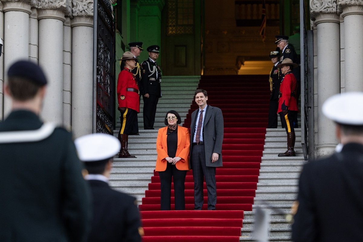 Thank you to Premier Eby for the warm farewell to the Honourable Janet Austin, 30th Lieutenant Governor of British Columbia, for her nearly seven years of service to the Province of British Columbia. Thank you, Your Honour!