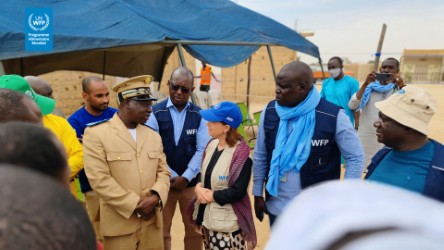 WFP_Mali's tweet photo. 🇲🇱 Rencontre émouvante à #Tombouctou entre Margot van der Velden, Directrice régionale @WFP_WAfrica, communautés affectées et autorités.
Au programme : échanges sur les défis humanitaires, distribution d'aliments nutritifs🍫pour les enfants et assistance hybride🍚💸aux #PDIs. https://t.co/YdjO0zTdkY