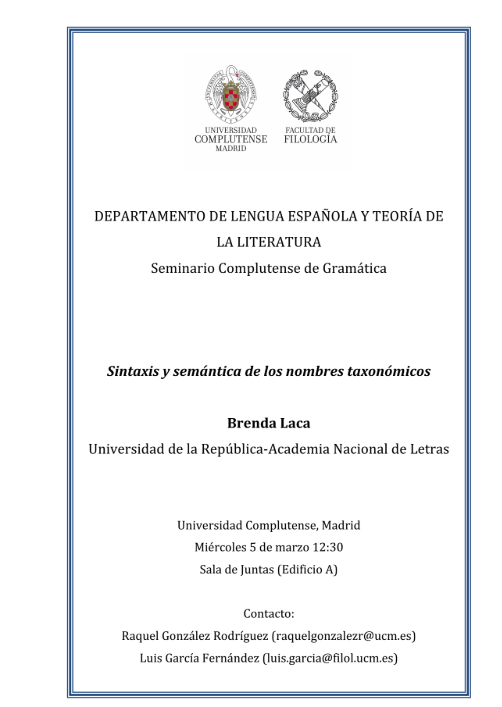 MILEucm's tweet photo. 📢📢Brenda Laca estará en la Facultad de Filología de la UCM el próximo miércoles 5 de marzo a las 12:30h

¡Anotad la fecha y no os perdáis su conferencia! https://t.co/R0Eae97Fml