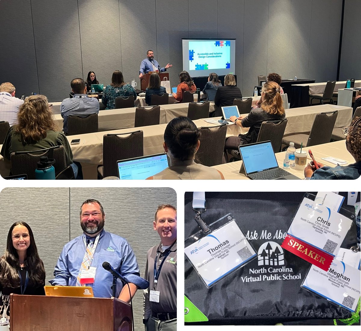Thrilled to spend the morning with my <a href="/ncvps/">NCVPS</a> colleagues sharing our accessibility work and how we create our courses with ALL students in mind. Great collab with federal, state and local educators from across the country at ATIA conference 2025! #WeAreNCVPS