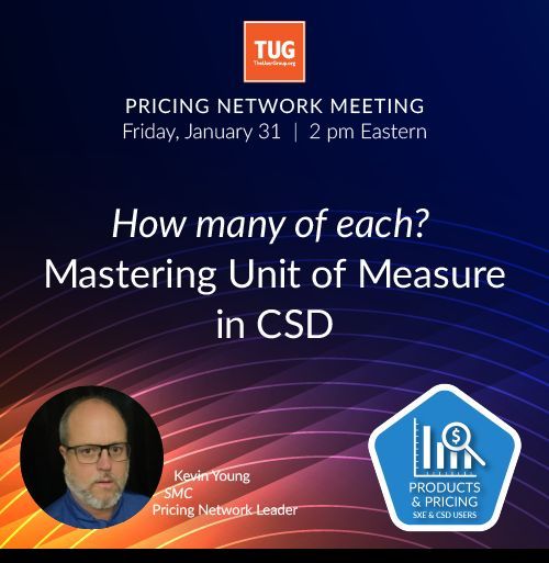 TUGconnects's tweet image. Tomorrow! Join our next Pricing Network meeting &amp;amp; learn to master UOM for improved inventory management, transparent billing, optimized logistics, and increased customer satisfaction. Register here: buff.ly/4gdnb3T 

#InforDistribution
#Distribution
#TC365
#TUGconnects365