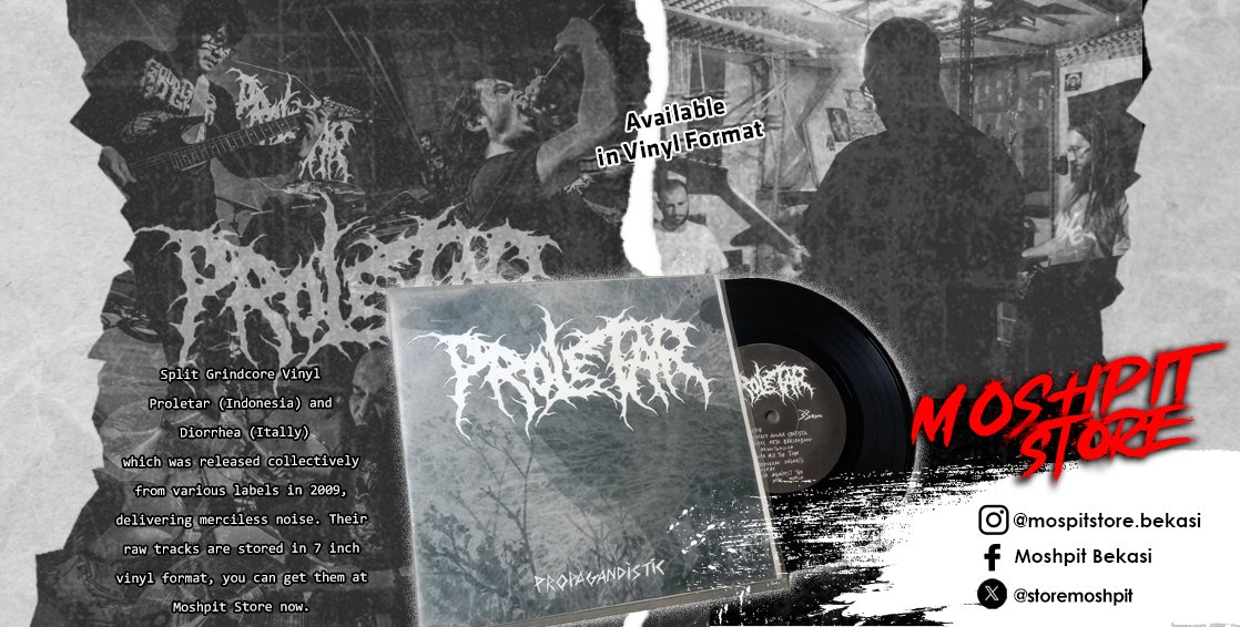 Vinyl
Band : Proletar/ Diorrhea
Split EP
7"
Released on Dec 2009
P+C : Erba Trista Records, Grind Block, Gusto Rana! Production, Death Crush, Mind Corrosion Records, Basement Records, Rotten To The Core Records.

For order please WhatsApp or visit our store.