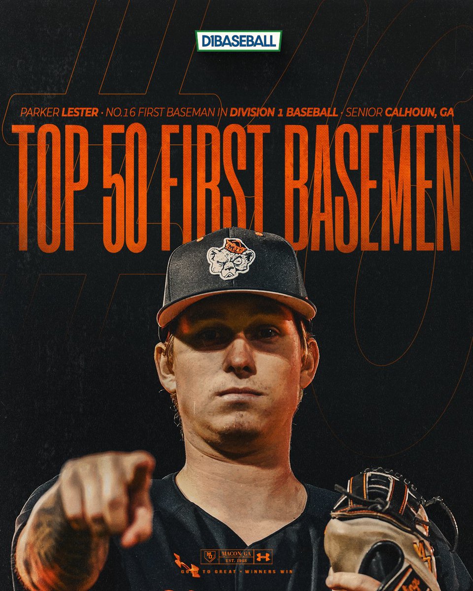 Mercer Baseball (@mercerbaseball) on Twitter photo ๐๐จ. ๐๐ ๐
๐ข๐ซ๐ฌ๐ญ ๐๐๐ฌ๐๐ฆ๐๐ง ๐ข๐ง ๐ญ๐ก๐ ๐๐จ๐ฎ๐ง๐ญ๐ซ๐ฒ๐ฅ
<a href="/ParkerLester10/">Parker Lester</a> named to <a href="/d1baseball/">D1Baseball</a> Preseason Top 50 First Basemen.
#GoodToGreat | #WinnersWin ๐๐จ. ๐๐ ๐
๐ข๐ซ๐ฌ๐ญ ๐๐๐ฌ๐๐ฆ๐๐ง ๐ข๐ง ๐ญ๐ก๐ ๐๐จ๐ฎ๐ง๐ญ๐ซ๐ฒ๐ฅ
<a href="/ParkerLester10/">Parker Lester</a> named to <a href="/d1baseball/">D1Baseball</a> Preseason Top 50 First Basemen.
#GoodToGreat | #WinnersWin