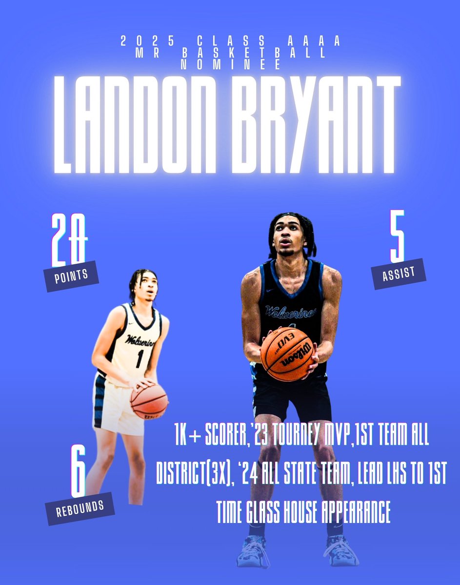 Nominate <a href="/TheLandonBryant/">Landon Bryant</a> for Mr Basketball. His career at <a href="/LHSintheNews/">LaVergne High School</a> has been one of the best to ever play for this program.