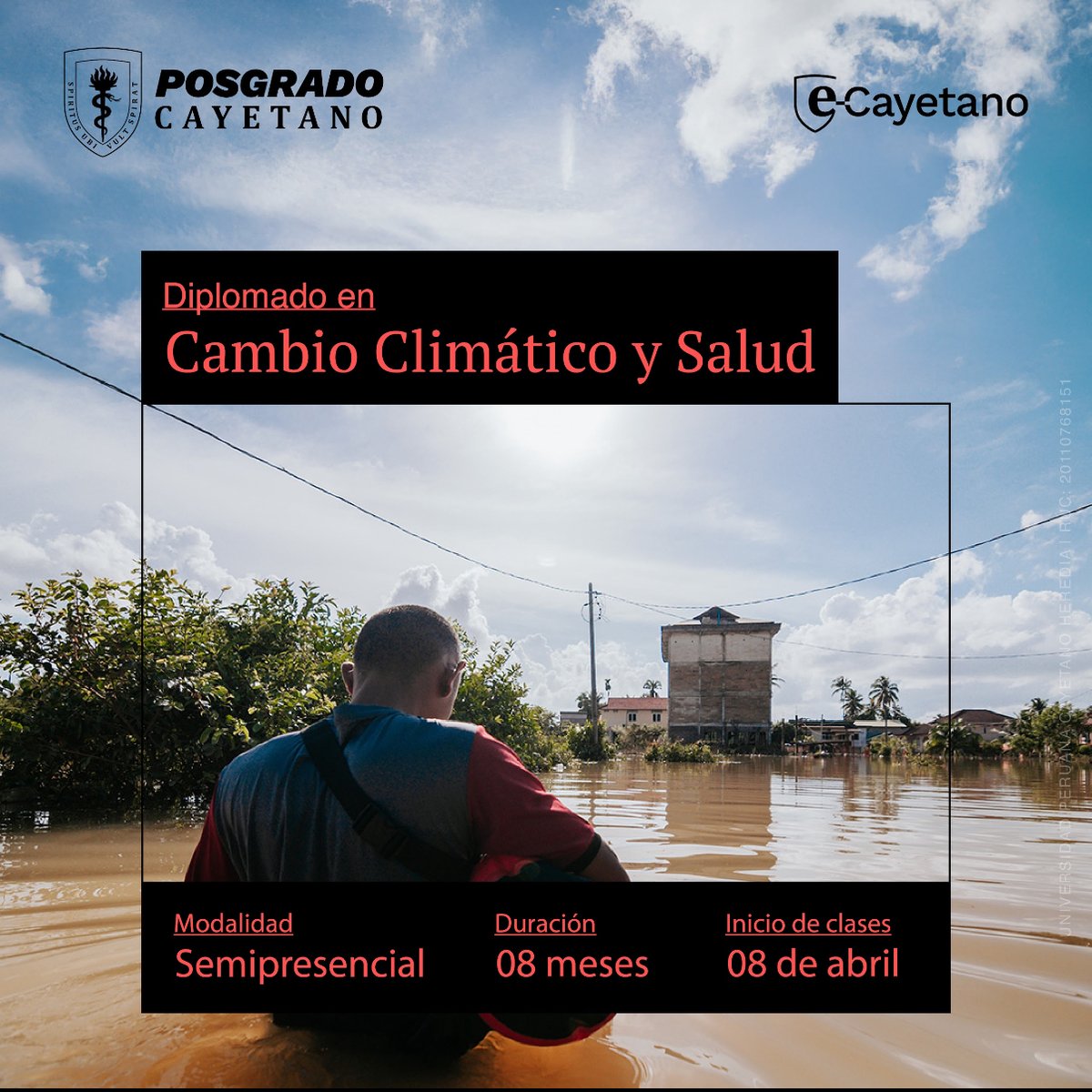 ClimaUpch's tweet image. 🔥 ¡Inscríbete en nuestro Diplomado en Cambio Climático y Salud! 🌍💧

🎯 Conviértete en un agente de cambio y prepárate para responder a los desafíos climáticos con conocimiento y acción.

📢 Inscripciones abiertas: 
e.cayetano.edu.pe/programas/dipl…