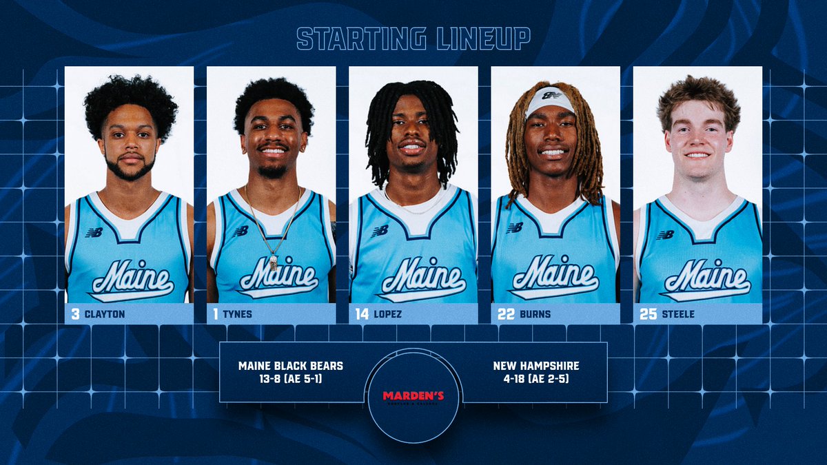 Our Starting Lineup against UNH!!

#blackbearnation | <a href="/mardensinc/">Marden's</a>