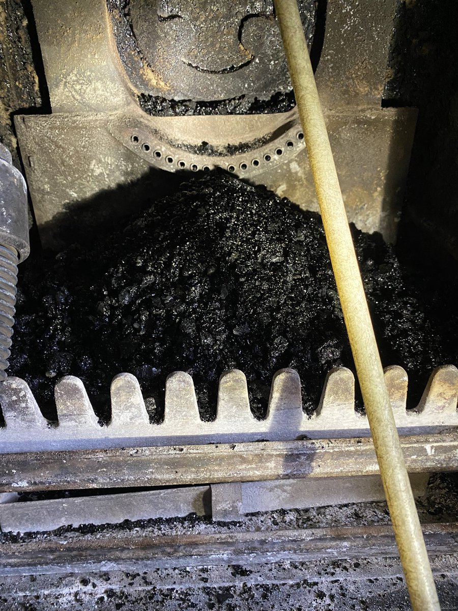 AdieSweep's tweet photo. One dirty chimney swept today. Three buckets full of tar removed caused by slumbering over night. This could have caused a chimney fire or a blockage which could have lead to carbon monoxide poisoning. Burn well seasoned logs at optimum temperature for best results @APICSweeps https://t.co/LmjQf22ZlM