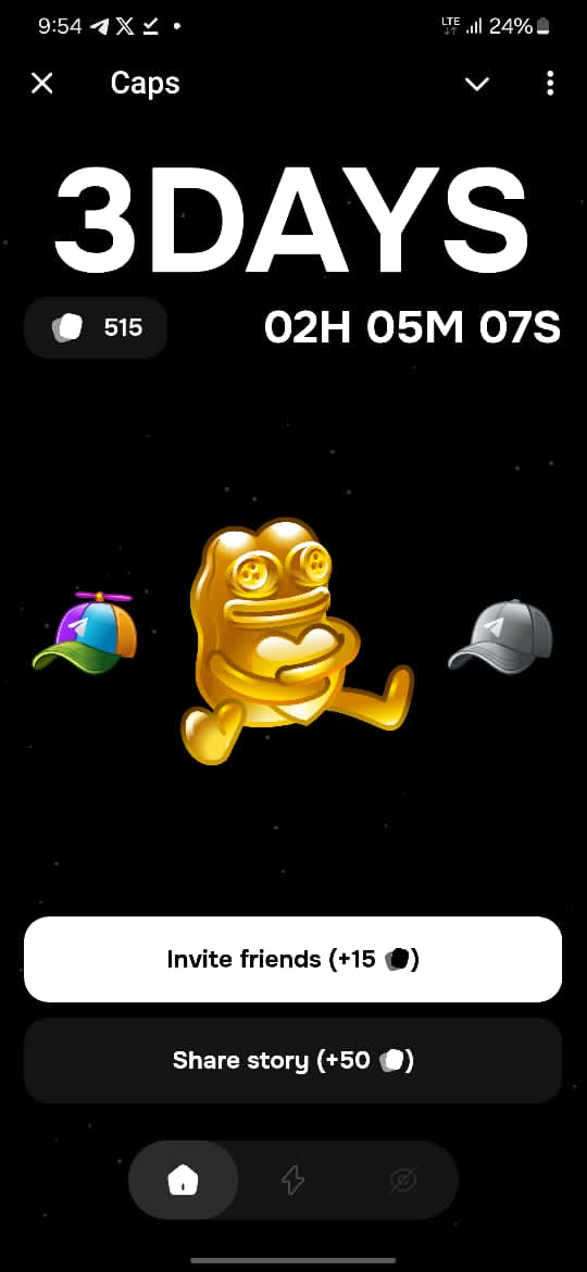 How come I didn't know there was a hidden task on the caps airdrop 

Do this now and claim today's own asap before it's  to late

Day 3

Tap the 3 caps consecutively until you see the frog image then refresh.

Did ya'll know about this?