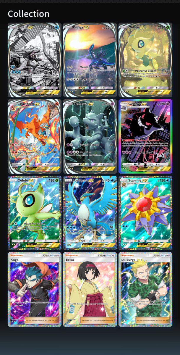 fressure's tweet image. Pulled both immersives within the first 10 packs of each set #PokemonTCGPocket