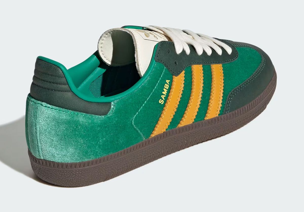adidas gazelle silver green womens adidas Samba Xlg Shoes - Unisex - Shadow Green / Chalk White / Gum