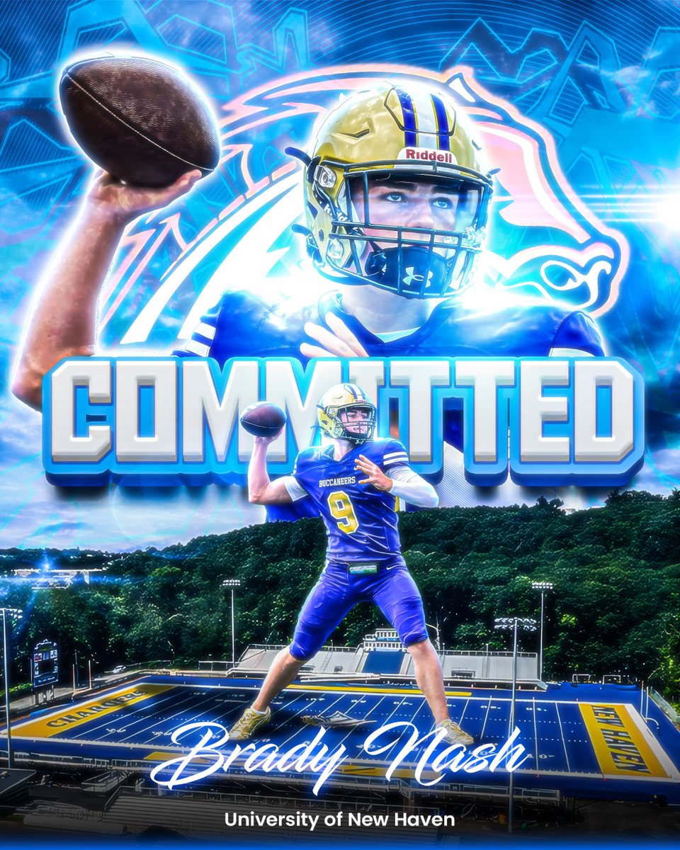 Brady Nash (@bradynash07) on Twitter photo I am proud to announce that I am committed to the University of New Haven. Thank you to the entire <a href="/UNewHavenFB/">New Haven Football</a> staff and all of my coaches, family, teammates, and friends for bringing me to where I am today #ChargeOn⚡
<a href="/CoachPince/">Christopher Pincince</a> <a href="/CoachMikeDay/">Michael Day</a> <a href="/jerryflora1/">jerry flora</a> <a href="/QBCoachBrady/">James Brady</a> I am proud to announce that I am committed to the University of New Haven. Thank you to the entire <a href="/UNewHavenFB/">New Haven Football</a> staff and all of my coaches, family, teammates, and friends for bringing me to where I am today #ChargeOn⚡
<a href="/CoachPince/">Christopher Pincince</a> <a href="/CoachMikeDay/">Michael Day</a> <a href="/jerryflora1/">jerry flora</a> <a href="/QBCoachBrady/">James Brady</a>