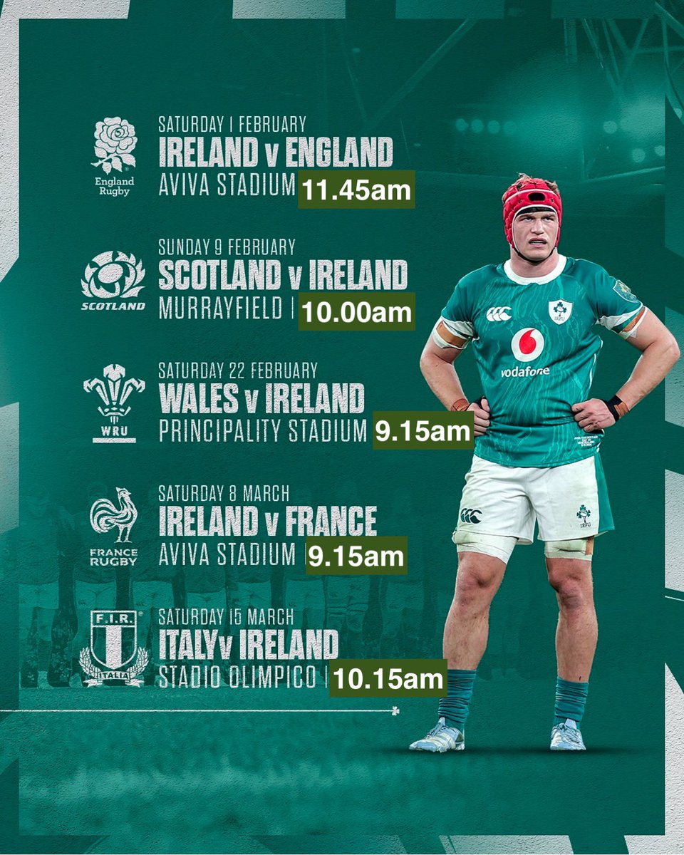 <a href="/PJRyans/">PJ Ryan's</a> <a href="/SixNationsRugby/">Guinness Men's Six Nations</a> all the games live #tothepub #shouldertoshoulder