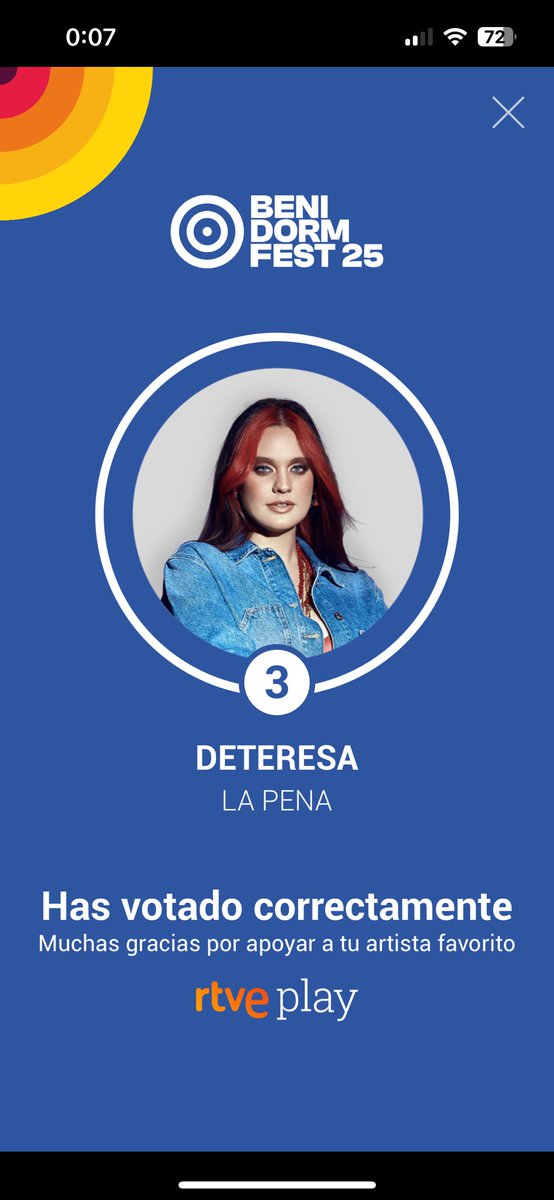 Pues ale, mi voto para ella! 🥳 #BenidormFestSemi2