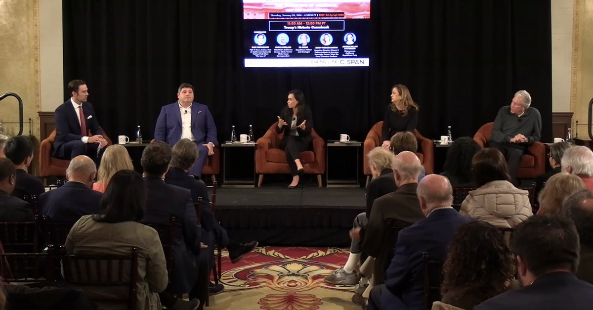 Jessica Millan Patterson (@millanpatterson) on Twitter photo This morning, I joined the <a href="/USCPolFuture/">USC Center for the Political Future</a> Warschaw Conference, "The Trumping of America: Why and What’s Next?" It was great to get to discuss President <a href="/realDonaldTrump/">Donald J. Trump</a>’s historic comeback! This morning, I joined the <a href="/USCPolFuture/">USC Center for the Political Future</a> Warschaw Conference, "The Trumping of America: Why and What’s Next?" It was great to get to discuss President <a href="/realDonaldTrump/">Donald J. Trump</a>’s historic comeback!