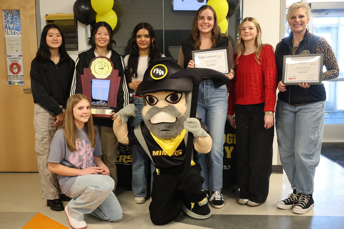 PRA_Miners's tweet photo. PRA introduced a new tradition Thursday, the Walk of Champions, honoring our two HS programs (girls golf and girls cheer) that won Class 3A State Championships in 2024!! 🖤🏆💛 #PRAMiners #K12OnPurpose https://t.co/jKauhDnAyd