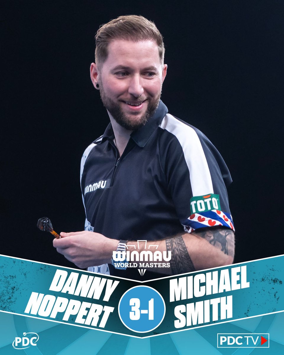 Danny Noppert rounds off Thursday's opening night with victory over 2023 World Champion Michael Smith!

📺bit.ly/WorldMasters25 
#WWMasters