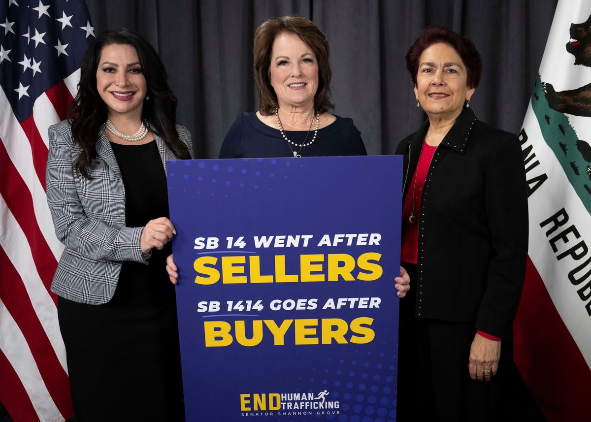Anna Caballero (@casencaballero) on Twitter photo As joint author of #SB14 along with <a href="/ShannonGroveCA/">Senator Shannon Grove</a> & <a href="/SenSusanRubio/">Senator Susan Rubio</a>, I applaud <a href="/AGRobBonta/">Rob Bonta</a> & all agencies involved in Operation āTo Catch a Predatorā for their work to protect our children!
My statement: bit.ly/4hBkNVY
More on the operation: bit.ly/3X4cydh As joint author of #SB14 along with <a href="/ShannonGroveCA/">Senator Shannon Grove</a> & <a href="/SenSusanRubio/">Senator Susan Rubio</a>, I applaud <a href="/AGRobBonta/">Rob Bonta</a> & all agencies involved in Operation āTo Catch a Predatorā for their work to protect our children!
My statement: bit.ly/4hBkNVY
More on the operation: bit.ly/3X4cydh