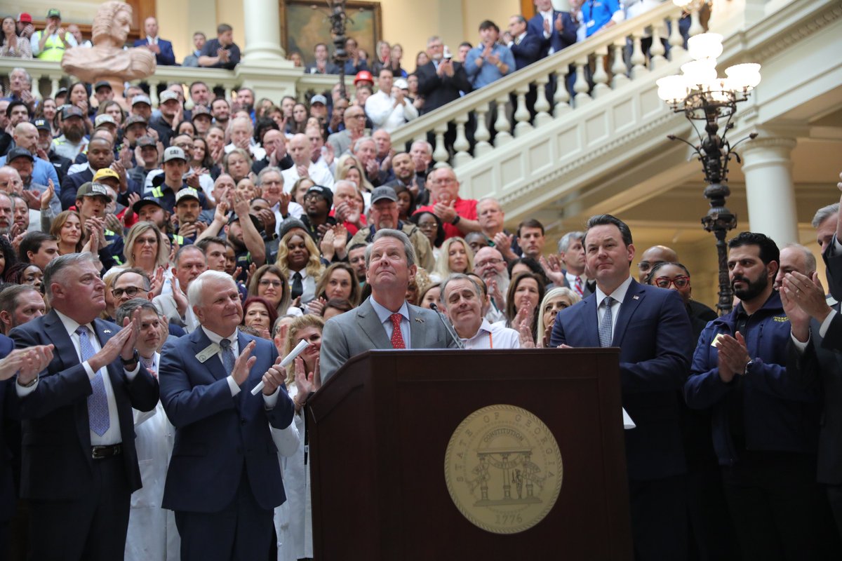 Governor Brian P. Kemp (@govkemp) on Twitter photo Today, hardworking Georgians from all walks of life gathered at the state capitol to support legislation that stabilizes insurance costs, protects our jobs, supports small businesses, and keeps Georgia the best place to live, work, and raise a family.
Georgia needs tort reform Today, hardworking Georgians from all walks of life gathered at the state capitol to support legislation that stabilizes insurance costs, protects our jobs, supports small businesses, and keeps Georgia the best place to live, work, and raise a family.
Georgia needs tort reform
