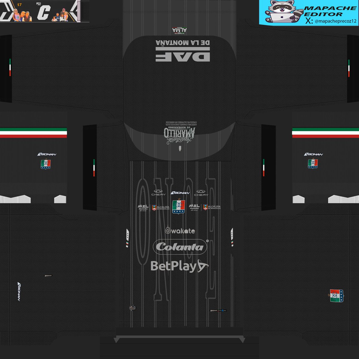 mapacheprecoz12's tweet photo. KITS PES 2021- Once Caldas 2025, Home, Away,Third y Gk https://t.co/rmvBrxvvLu