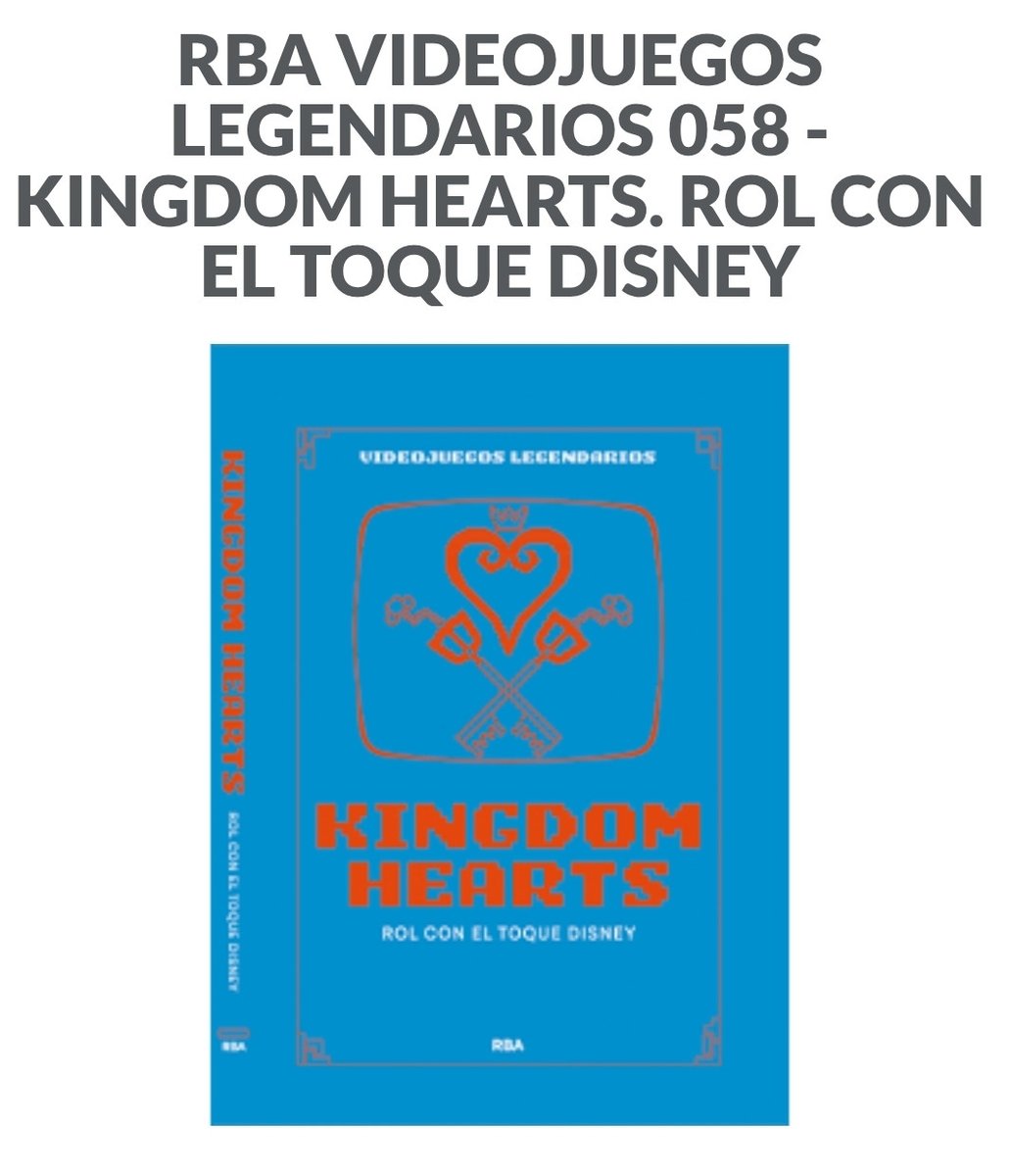 AngelDIglesia92's tweet image. ¿Queréis más?
Pues ¡Doble estreno este mes!

El 27 de febrero sale a la venta Kingdom Hearts: Rol con el toque Disney.

Mi cuarto (que no último) libro de la colección de Videojuegos Legendarios.
Un enorme placer haberme encargado de una de las sagas de mi vida.