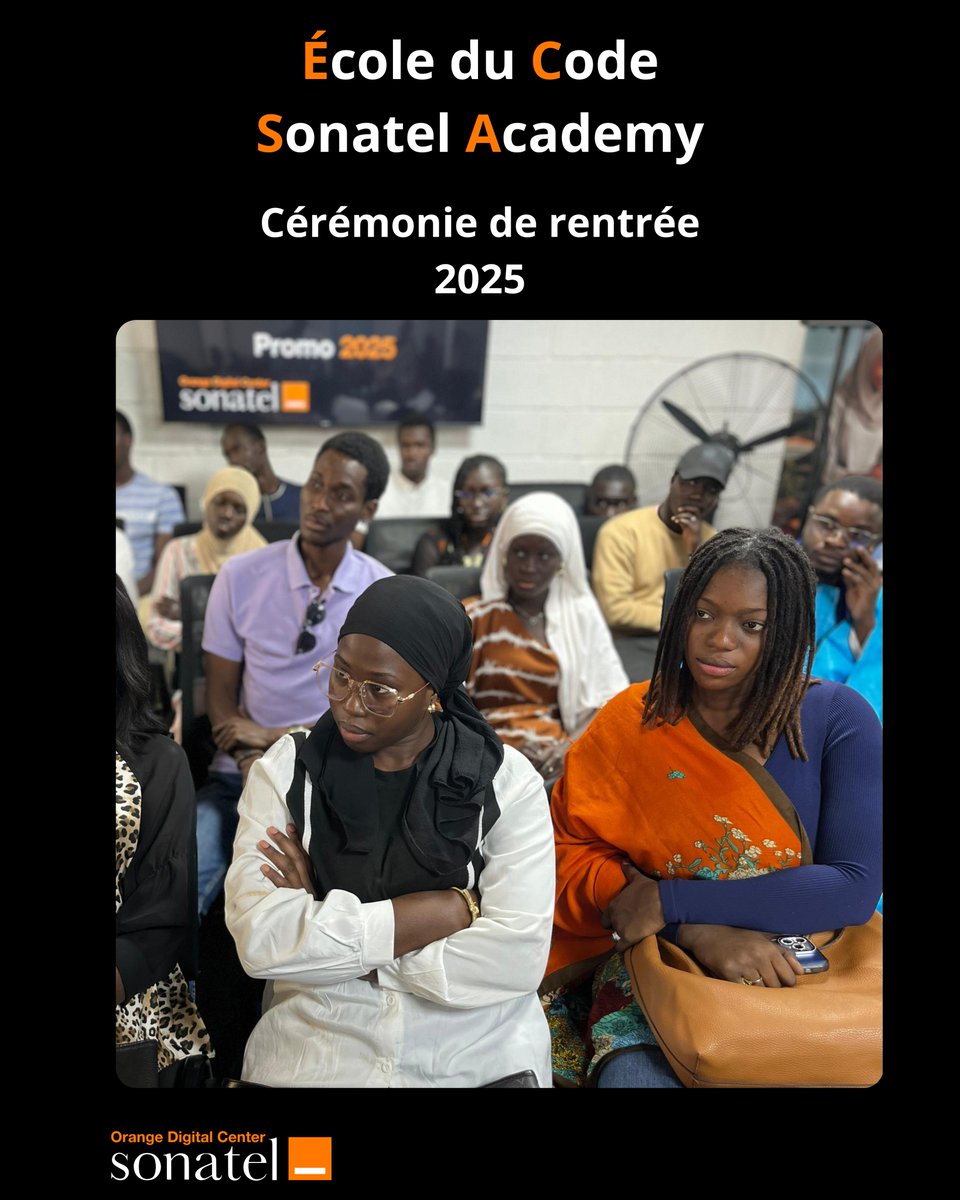 C'est la rentrée à l'École du Code Sonatel Academy !

Nouvelle année, nouveaux défis, nouveaux codes à casser. Prêt à pousser vos compétences et construire le futur du numérique ? Allons-y !

Bonne rentrée aux nouveaux membres de la famille codeur !
#ECSA
#OrangeDigitalCenter #P7