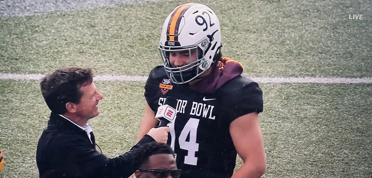 Daniel House (@danielhousemn) on Twitter photo #Gophers pass rusher Danny Striggow has been added to the Senior Bowl roster. He told ESPN he got the call at 11 p.m. last night. 
Took two flights from Minneapolis to Atlanta to Mobile. Now, a little more than 12 hours later, he is out on the field for practice. #Gophers pass rusher Danny Striggow has been added to the Senior Bowl roster. He told ESPN he got the call at 11 p.m. last night. 
Took two flights from Minneapolis to Atlanta to Mobile. Now, a little more than 12 hours later, he is out on the field for practice.