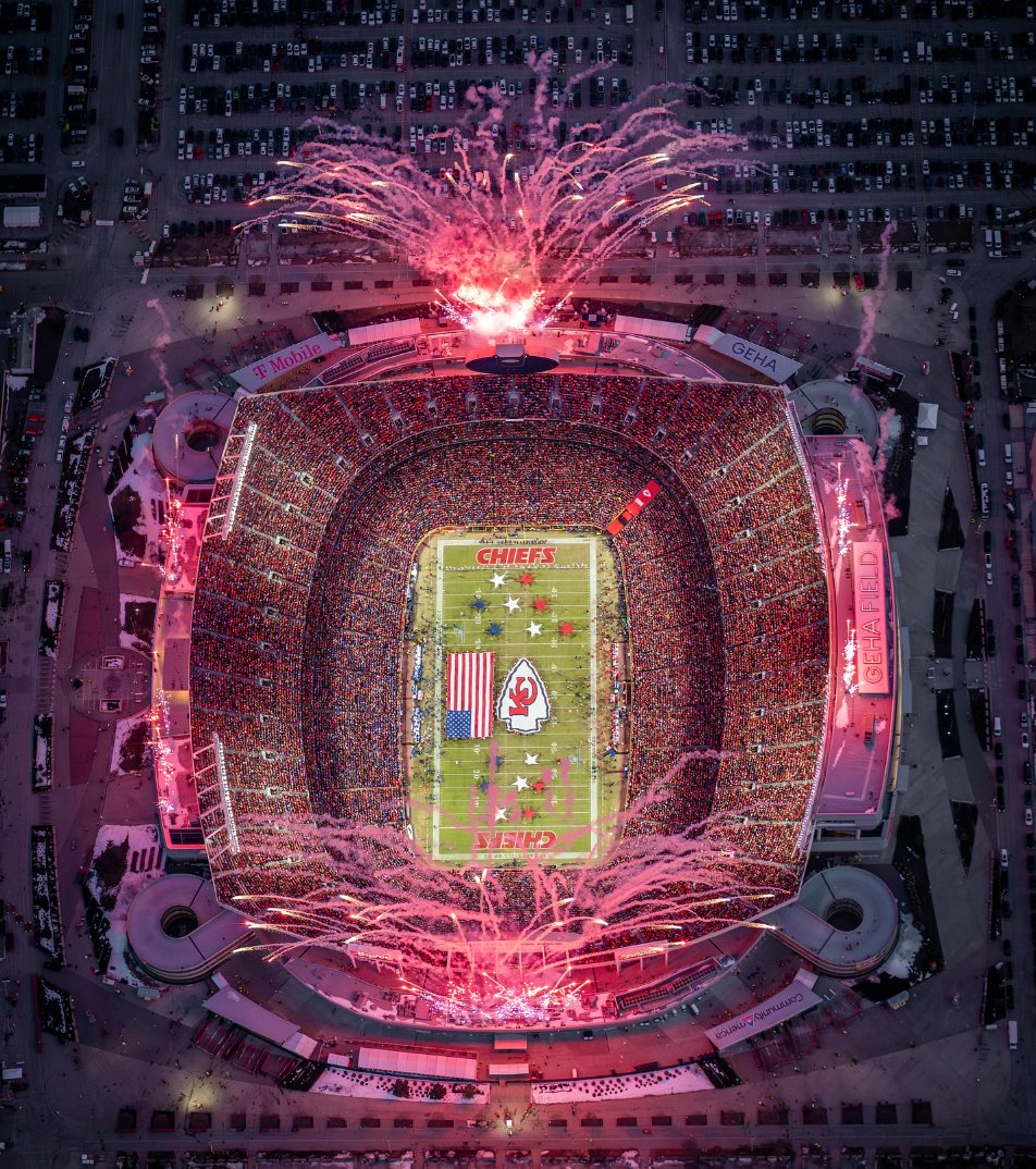 Arrowhead from above on Championship Sunday 🤯

(Incredible photography via Michiganskymedia/IG)