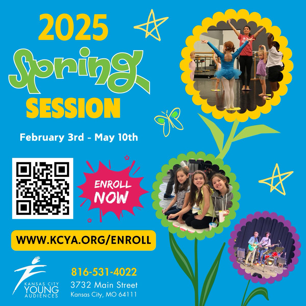 Have you signed up yet? Our Spring Session starts Monday, February 3rd!  We have dance, music, theatre and visual art classes for students ages 3-18. Enroll today!