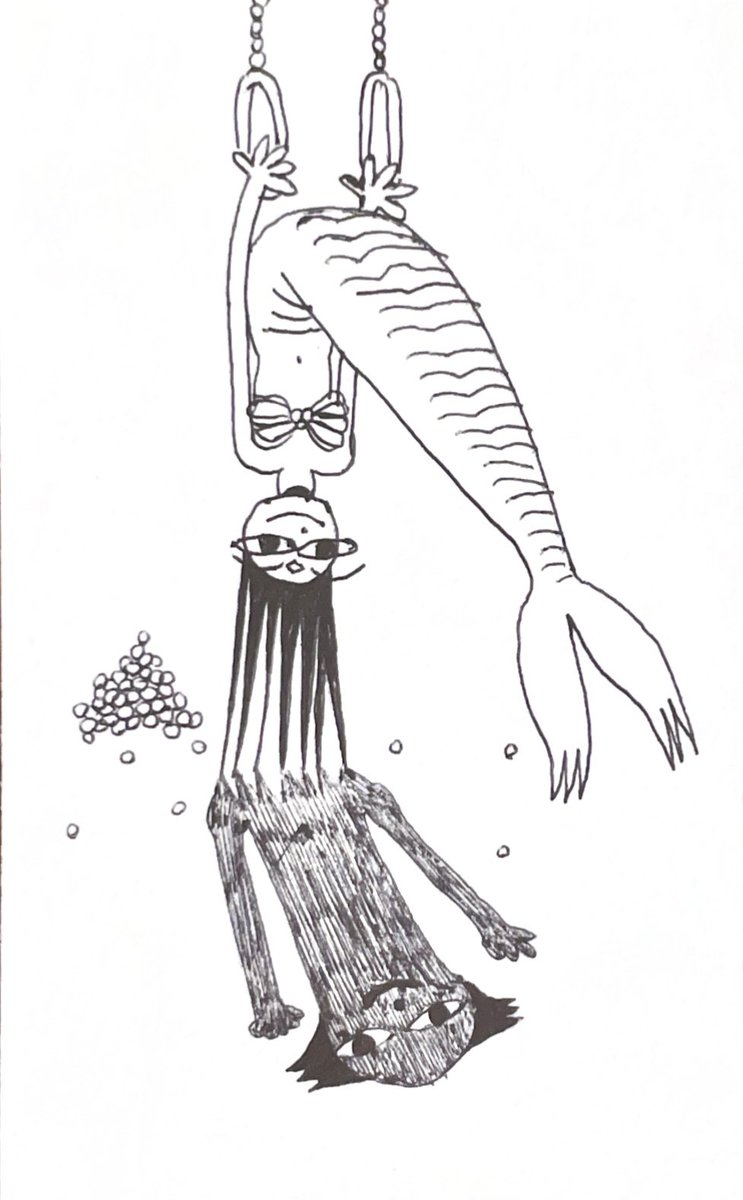 졸작 마감할 때 쯤 
즉흥으로 그린 원터치 펜드류잉