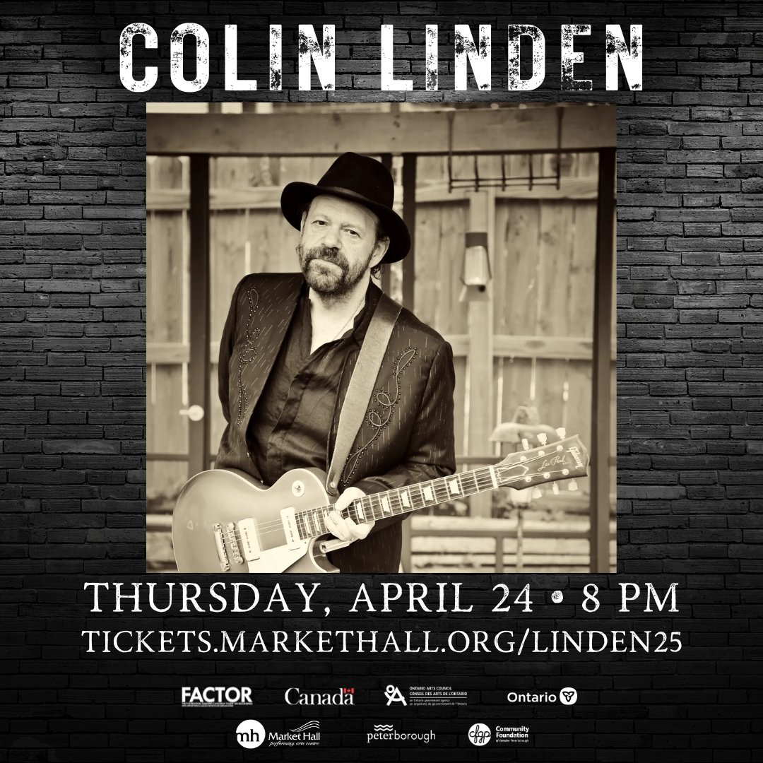 Colin Linden brings the blues back to Market Hall on Thursday, April 24 at 8 pm. You won't want to miss this legend! Tickets are on sale now for members. Public sales begin Thursday, February 6 at 12 pm. Get yours today.

tickets.markethall.org/linden25