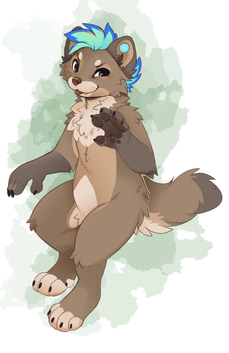 cute, innocent, and definitely NOT nefarious lil marten from <a href="/brizunzies/">Feve 🔜 Anthrocon</a> ❤️❤️