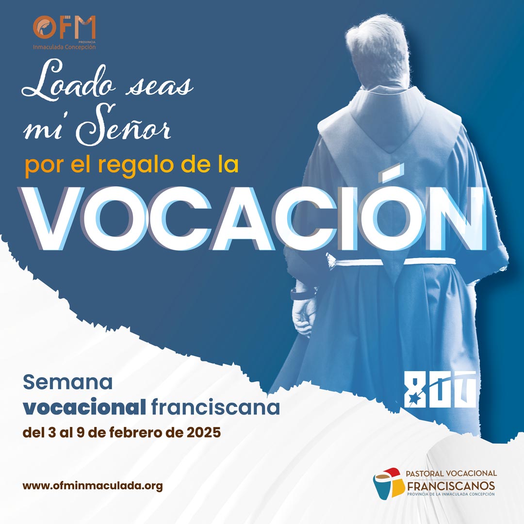 🕊️ Semana Vocacional Franciscana | 3-9 FEB 📅.  ✨ Nos unimos al Centenario del Cántico de las Criaturas con el lema: “Loado seas, mi Señor, por el don de la vocación” 🙏
🌿 ¡Vívelo con nosotros! #VocaciónFranciscana #LoadoSeas buff.ly/4jzx0My