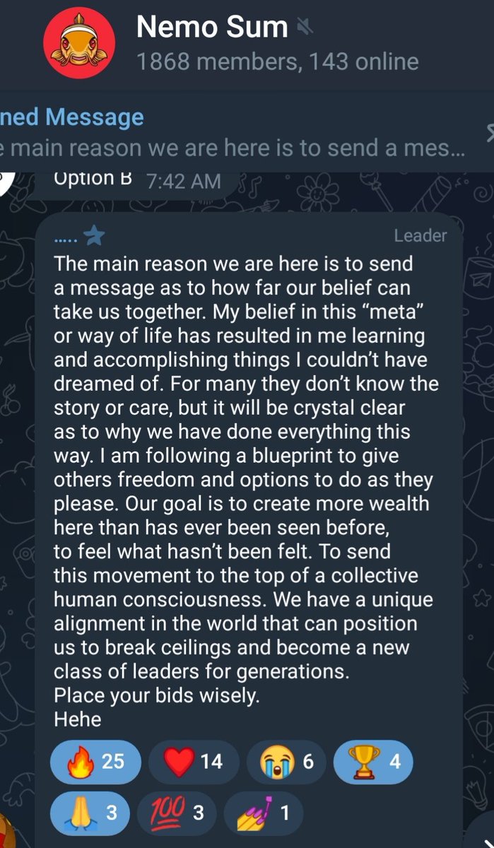 <a href="/LFGNOW1/">LFGNOW</a> Well said, $Nemo is much more than a crypto token.
<a href="/RyoshiResearch/">Ryoshi</a> vision has lived on, the path to greatness is in front of everybody, yet most believe until it’s too late in life..
Nemo 🔜 👑
<a href="/0xNemoSum/">NEMO</a>