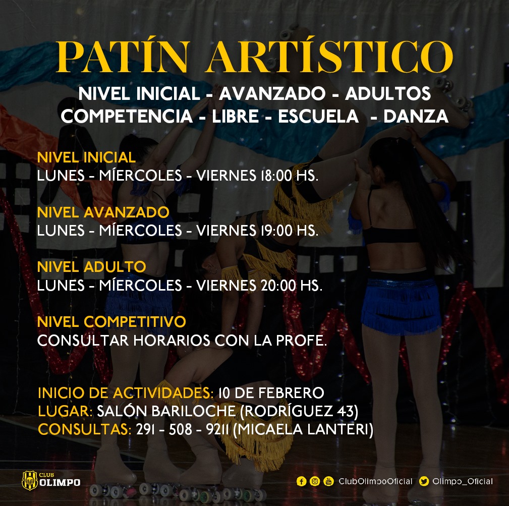 Olimpo_Oficial's tweet photo. 🤗 ¡Bienvenida Micaela Lanteri al Club Olimpo!

🛼 Micaela será la nueva coordinadora del patín artístico del Aurinegro. 

🗓 El lunes 10 de febrero comenzarán las actividades.

ℹ️ Para más información contactarse al +54 9 291 508-9211.

💛🖤 https://t.co/GnexB4nKh5