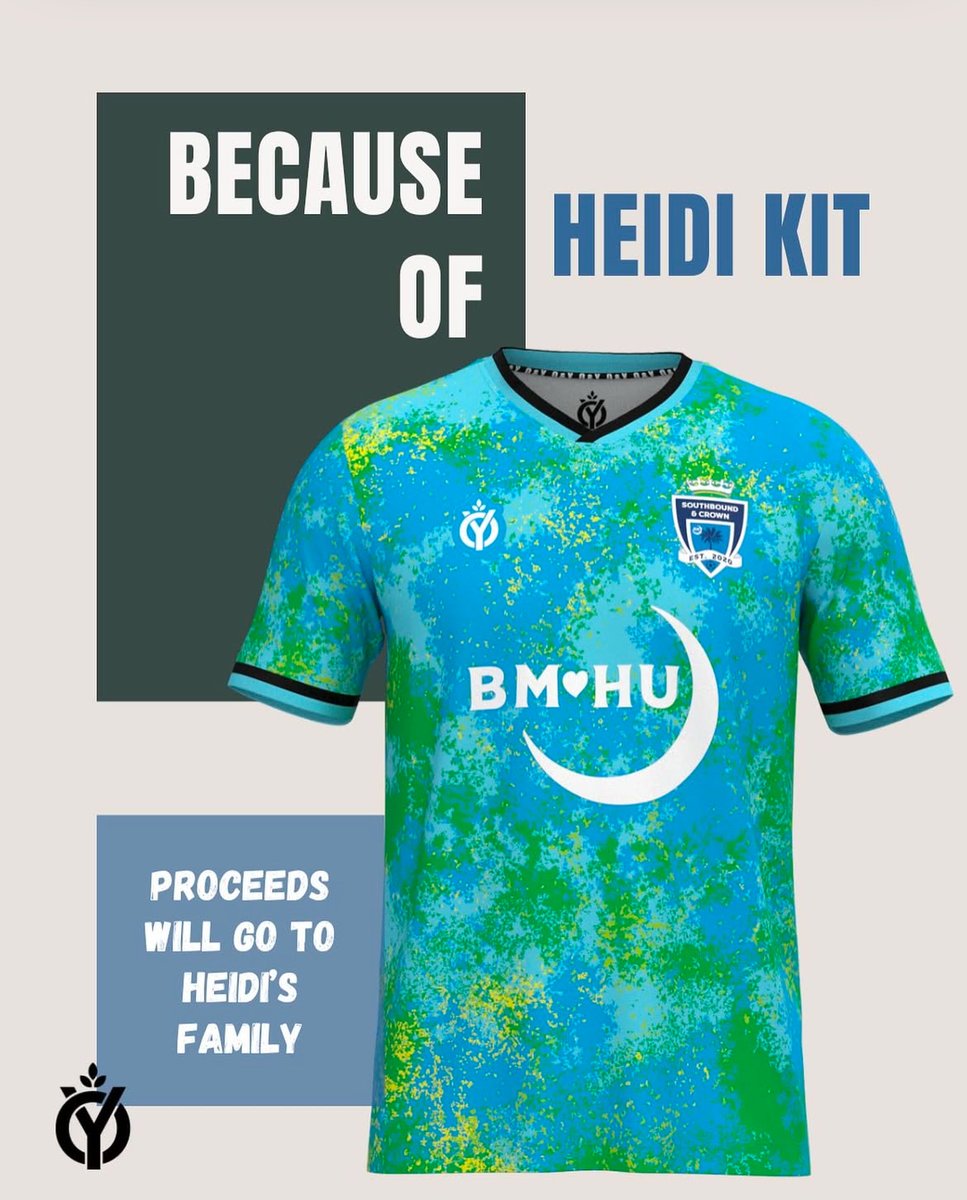 This one’s for Heidi 💙

Proud to parter with <a href="/SouthboundCrown/">Southbound & Crown</a> for this memorial jersey, to honor one of their founding members who tragically passed away recently.

Proceeds from the kit will go toward her family, so they can honor her memory and try to heal. 💙