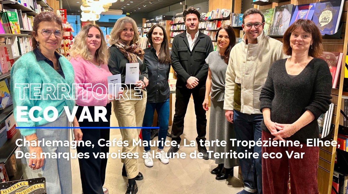 Les marques varoises à la une de "Territoire éco Var" : c'est dans les salons du Charl’s café de la librairie Charlemagne à Toulon que les dirigeants de grandes marques varoises se sont retrouvés
🎥 youtu.be/k9xV9iOWTj0?si…
<a href="/amandroussel/">Amandine Roussel</a> <a href="/mcberenger/">Marie-Cécile Bérenger</a> 
<a href="/SDonsey/">Sophie Donsey</a> <a href="/lorisbiondi/">Loris Biondi</a>