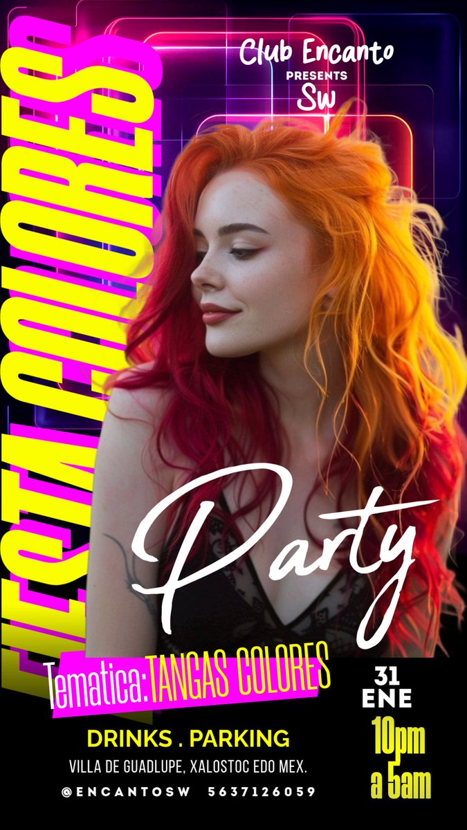 ClubEncantoSw's tweet photo. Viernes 31 de Enero
Fiesta de Colores 🌈
Ven y disfruta de un poco de Encantó.
💥Fiesta
💥Driks
💥Parking
💥DJ
💥Dinámicas
https://t.co/ct5CluY1ll
@ClubEncantoSw
@DantMarina4
@MartnYGabriela1 
@mishellrios77
@Sw_CyO
@Ricardo12145542
@xime_swinger
@XMaribelRaulX
@AnastasioLozada https://t.co/944pWFeITe