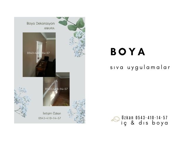 Deneyimli, Güvenilir ve Verimli hizmet sunma anlayışıyla; kalite, zaman ve müşteri memnuniyeti odaklı ilkelerden ödün vermeden Avrupa standartlarına uygun olarak hizmet sunmaktayız.
#boyacıustasıankara
